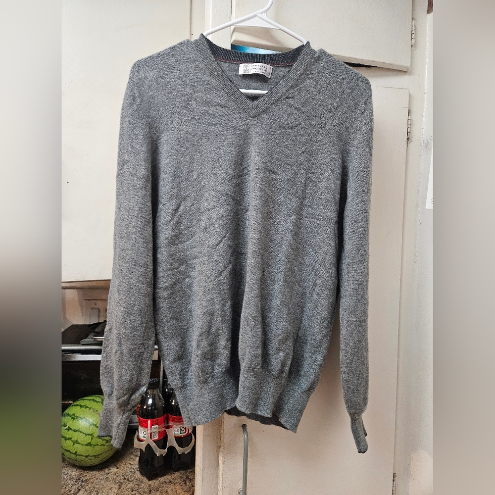 Brunello Cucinelli Made in Italy Cashmere gray sz48 Medium sweater